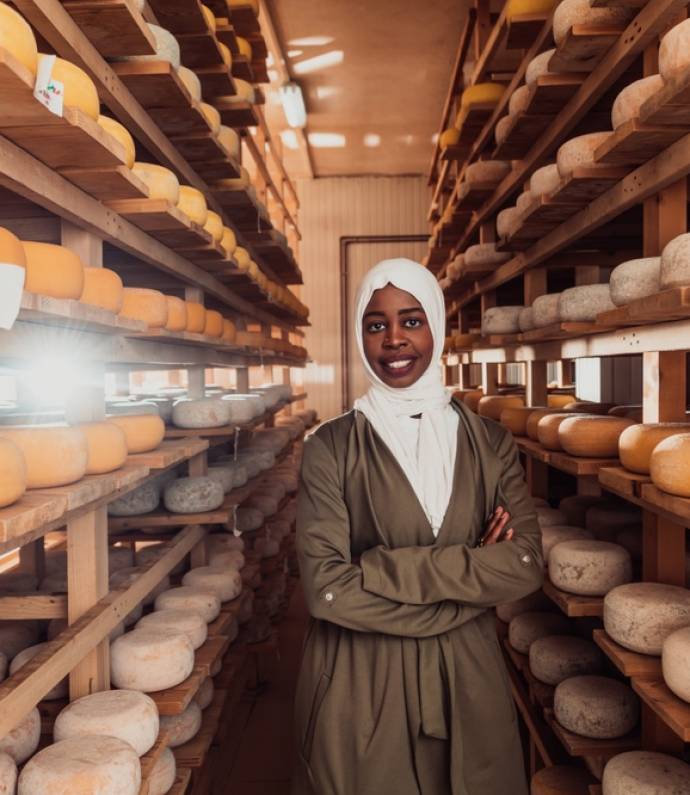 Arab,Investor,In,A,Warehouse,Of,The,Cheese,Production,Industry